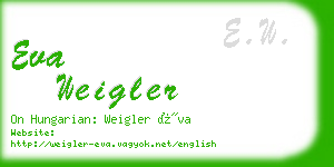 eva weigler business card